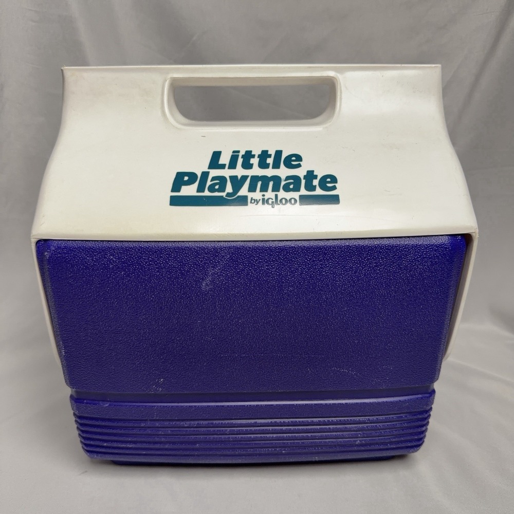 Vintage Igloo Little Playmate Cooler Purple Teal Lunch Box Work Jobsite 90s